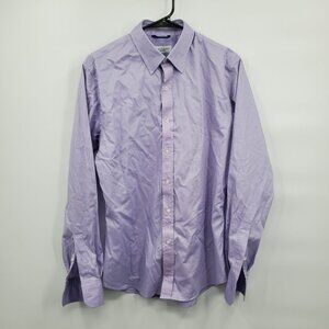 Teddy Stratford NYC Zip Fit Shirt Men Size 2 Medium Stretch Performance Purple